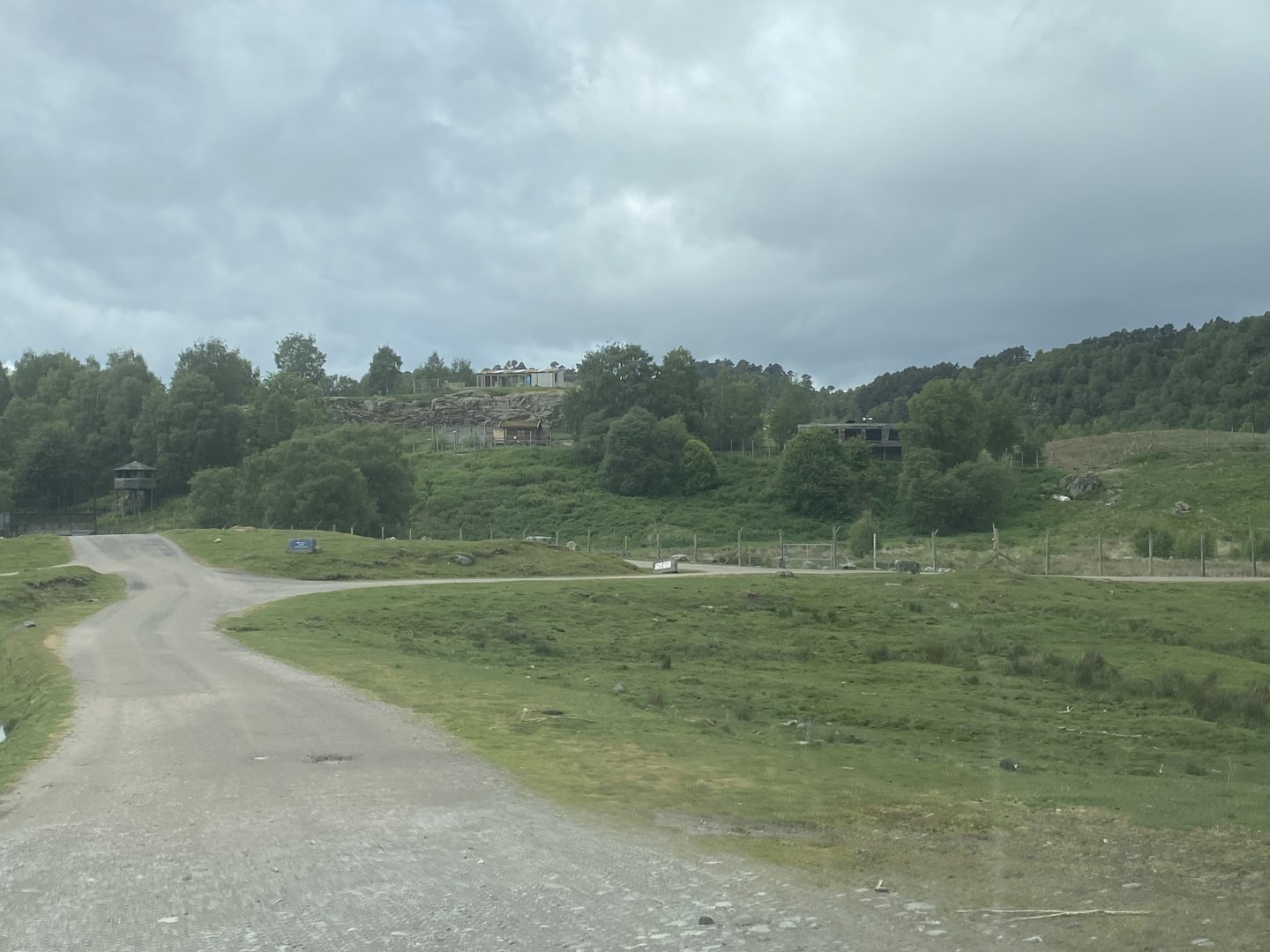 View of polar bear and markhor enclosures