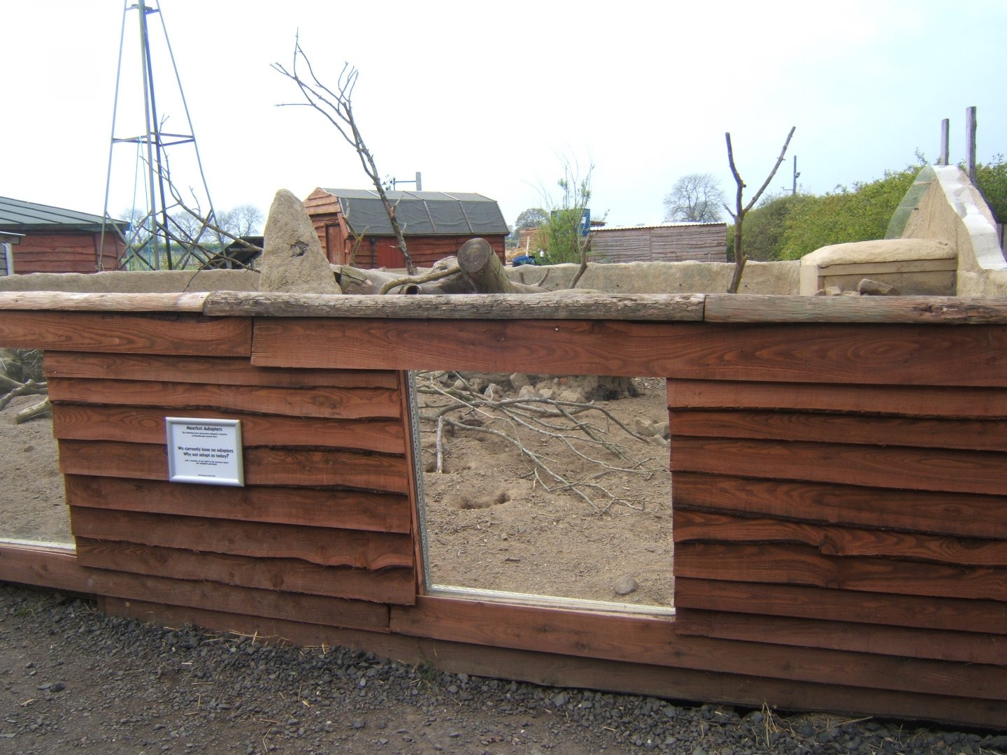 View of Porcupine and Meerkat enclosure