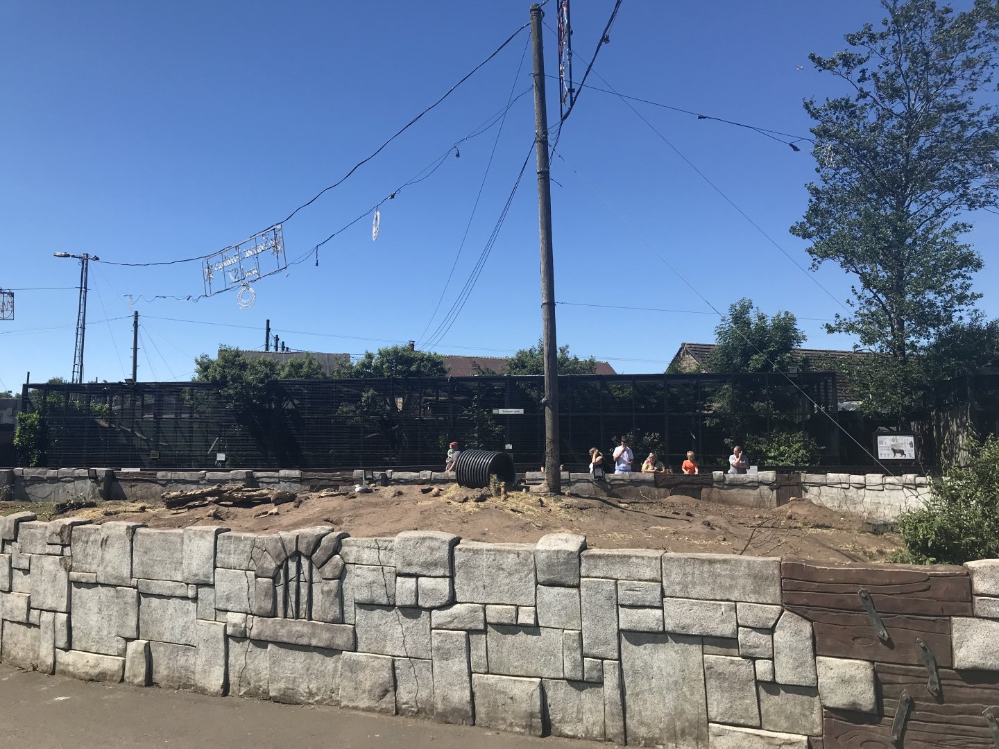 View of prairie dog and lynx enclosures