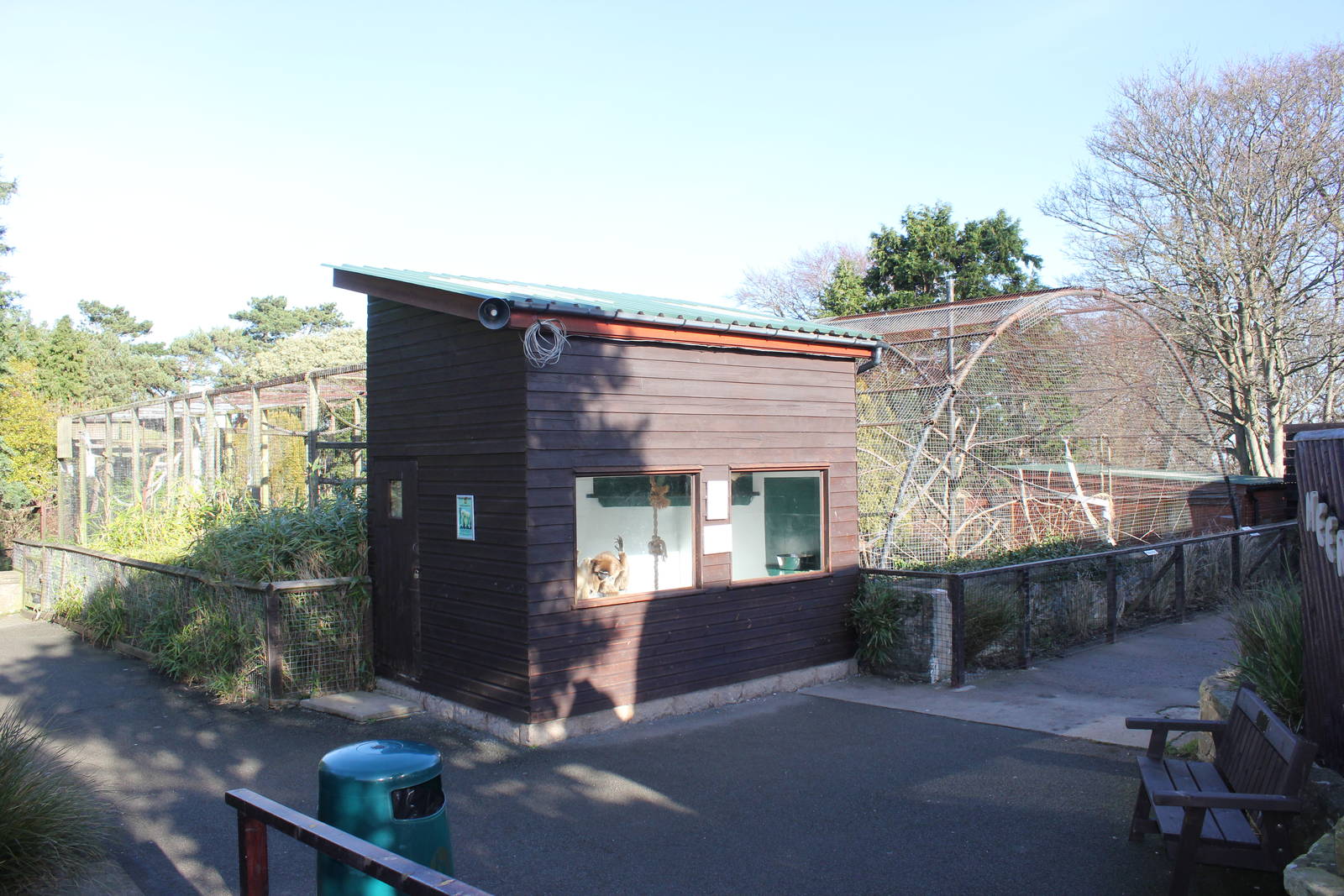 View of primate enclosures
