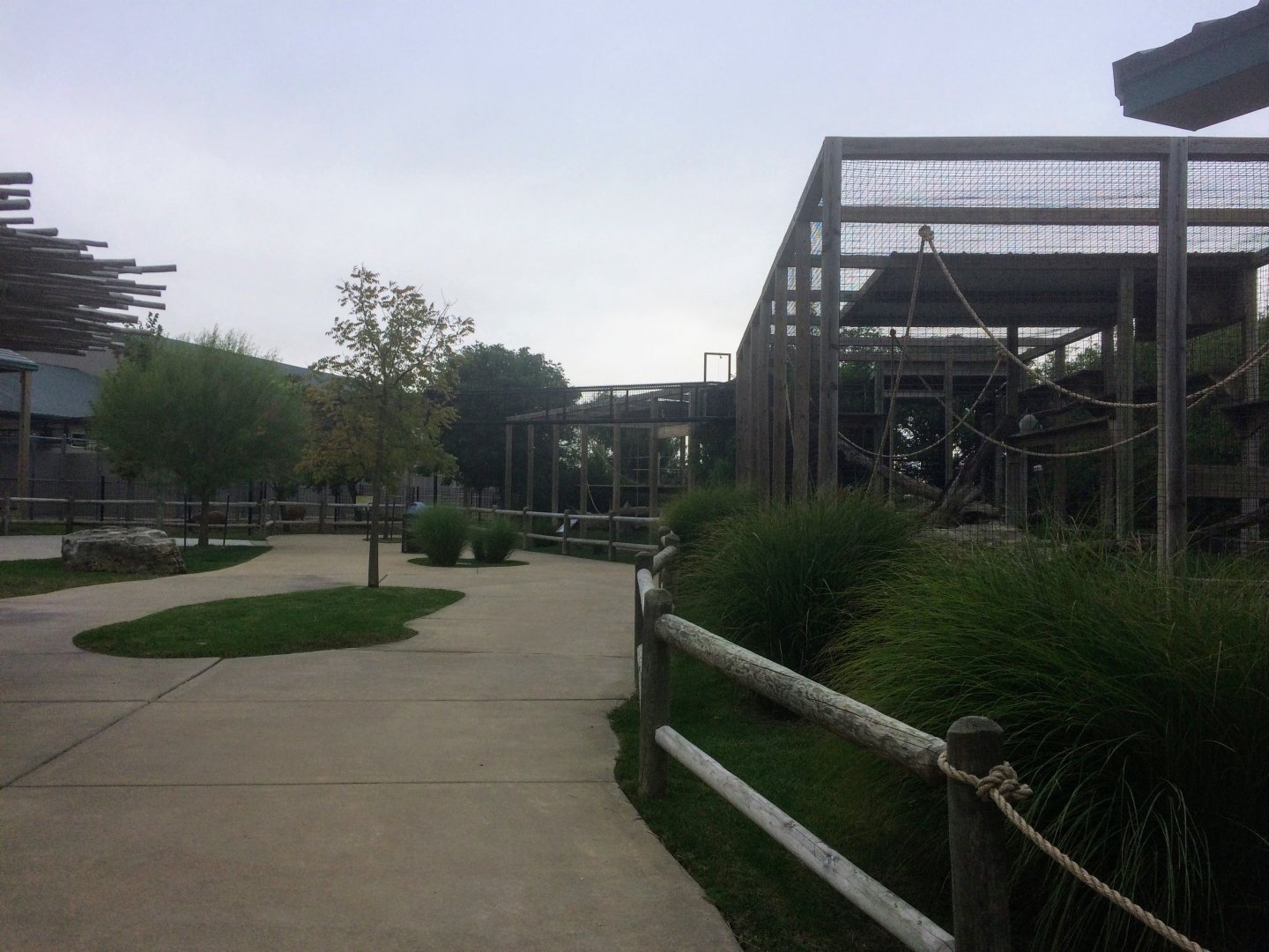 View of primate enclosures