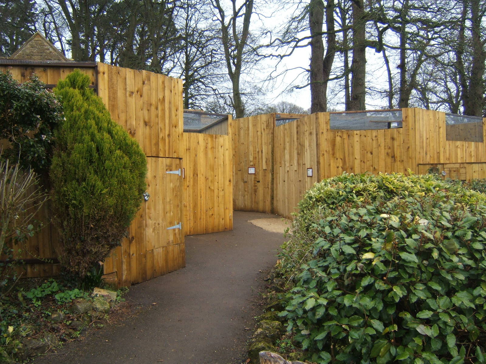 View of re-built breeding Aviarys