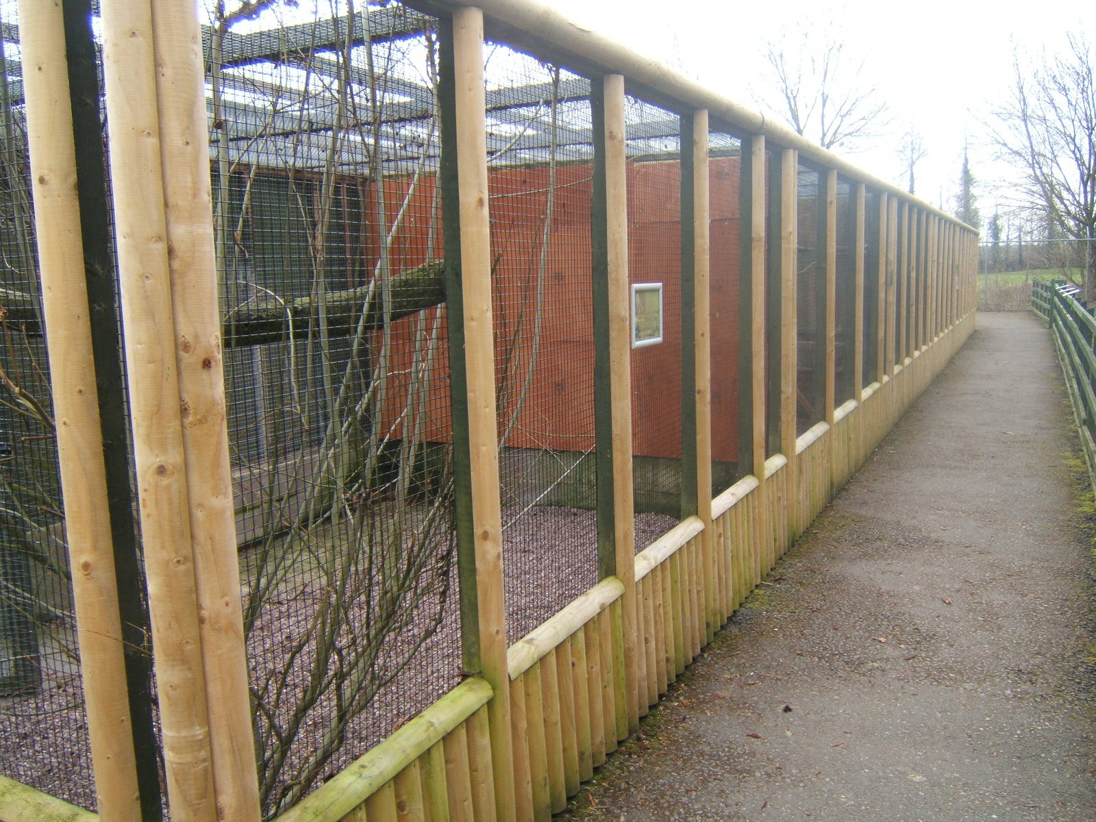 View of re-clad Bird Aviarys