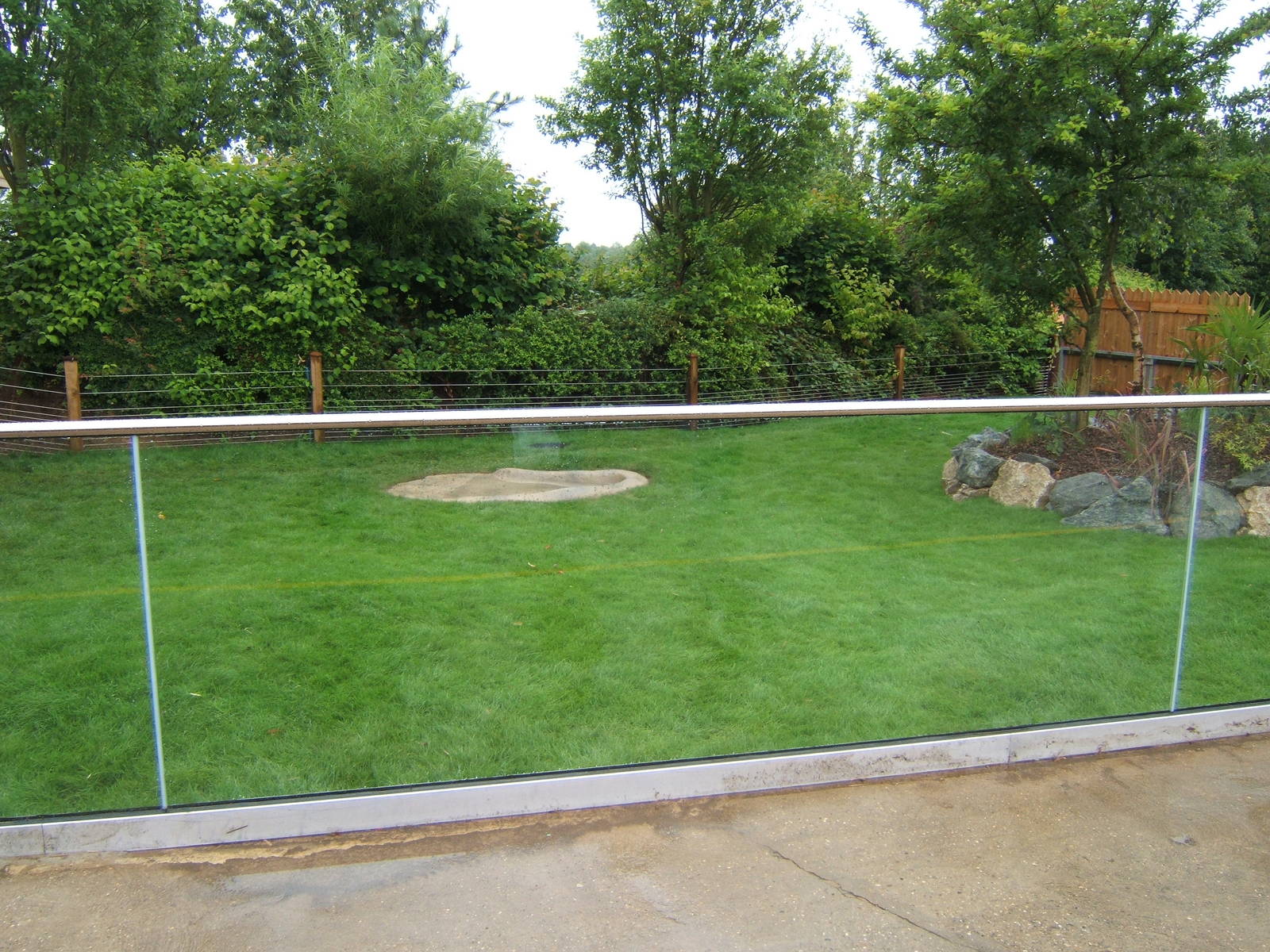 View of right hand side outdoor Tortoise exhibit