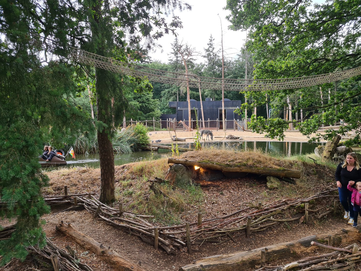 View of Savannah enclosure from Ring-tailed lemur island
