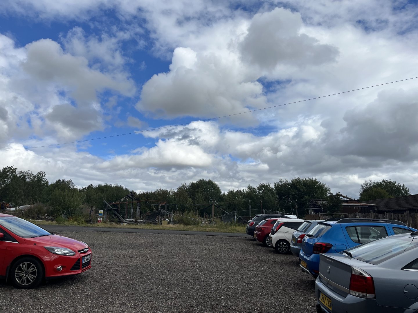 View of site of  building fire (was this an animal house?) 1.9.25