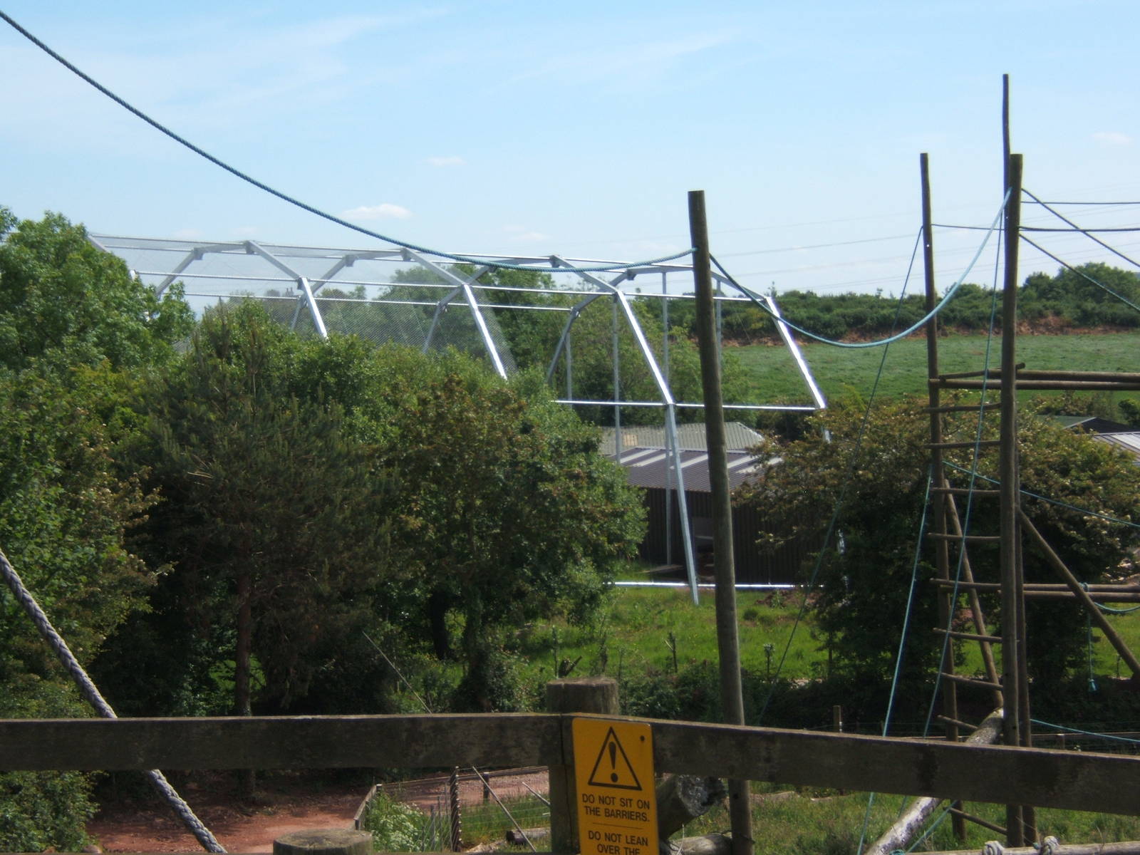 View of South American Aviary under construction form the raised walk way