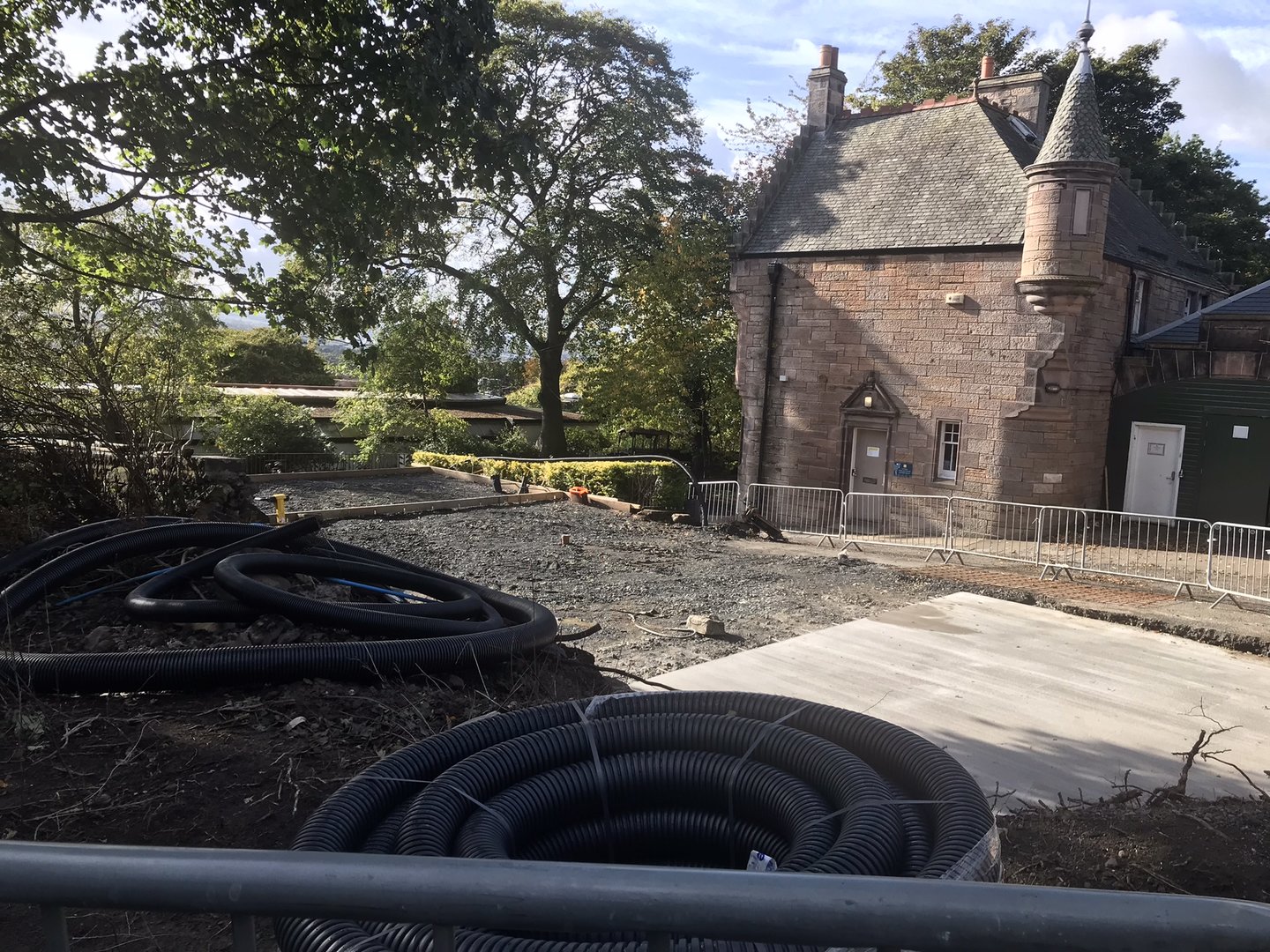 View of staff facility construction
