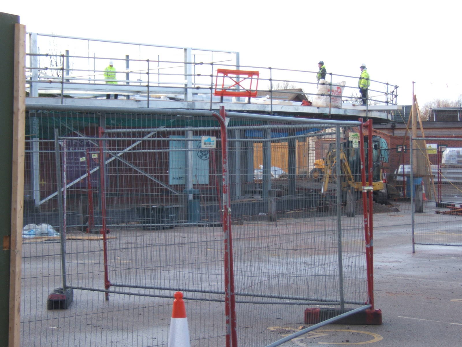 View of the construction of the New Entrance