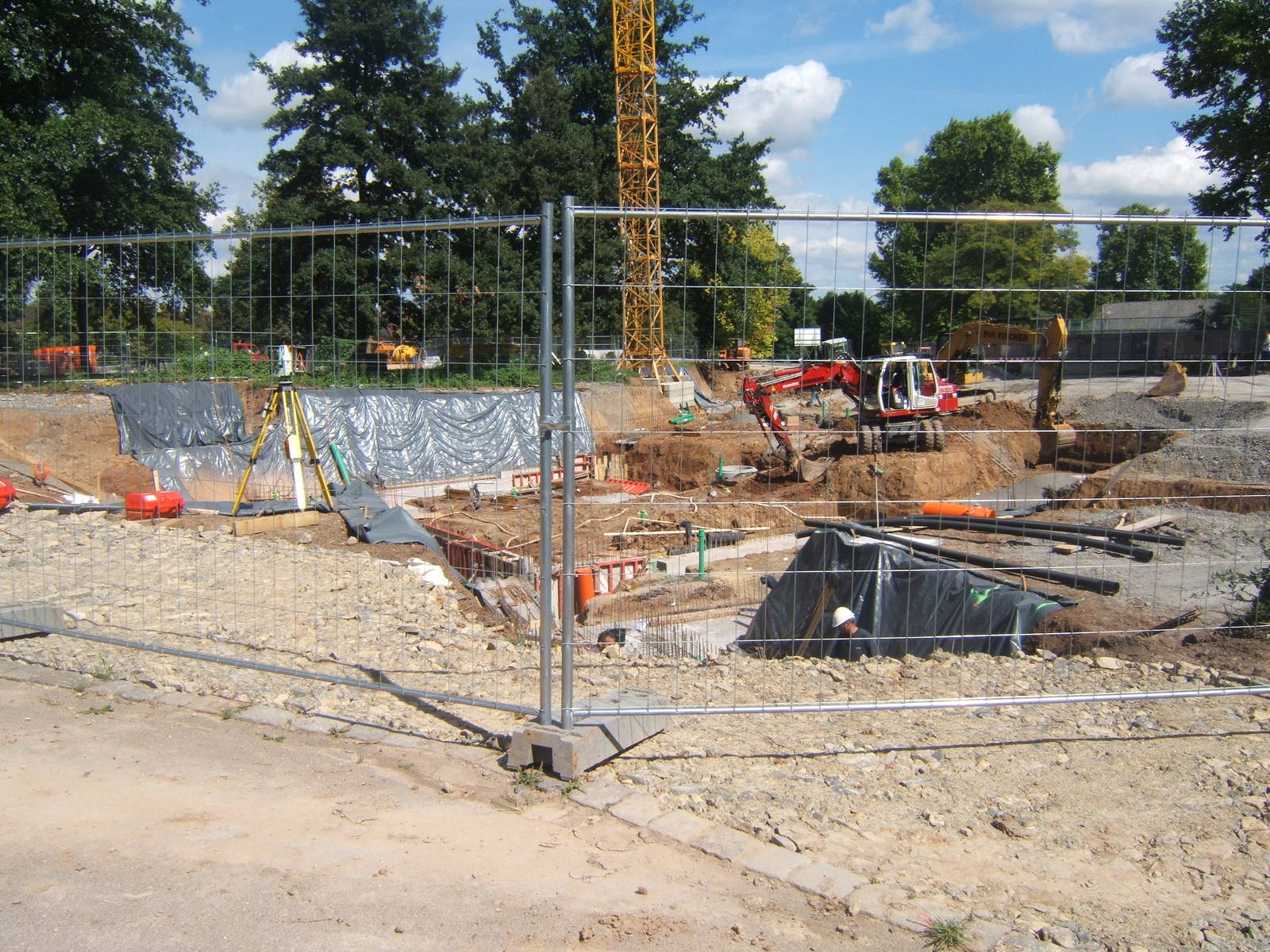 View of the construction site for the new Ape House