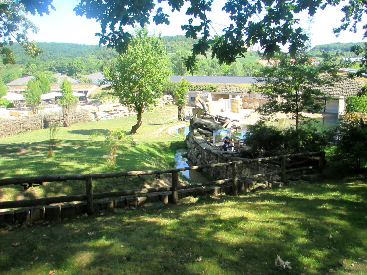 View of the enclosures of Hippos and Mountain Bongos - July/2017