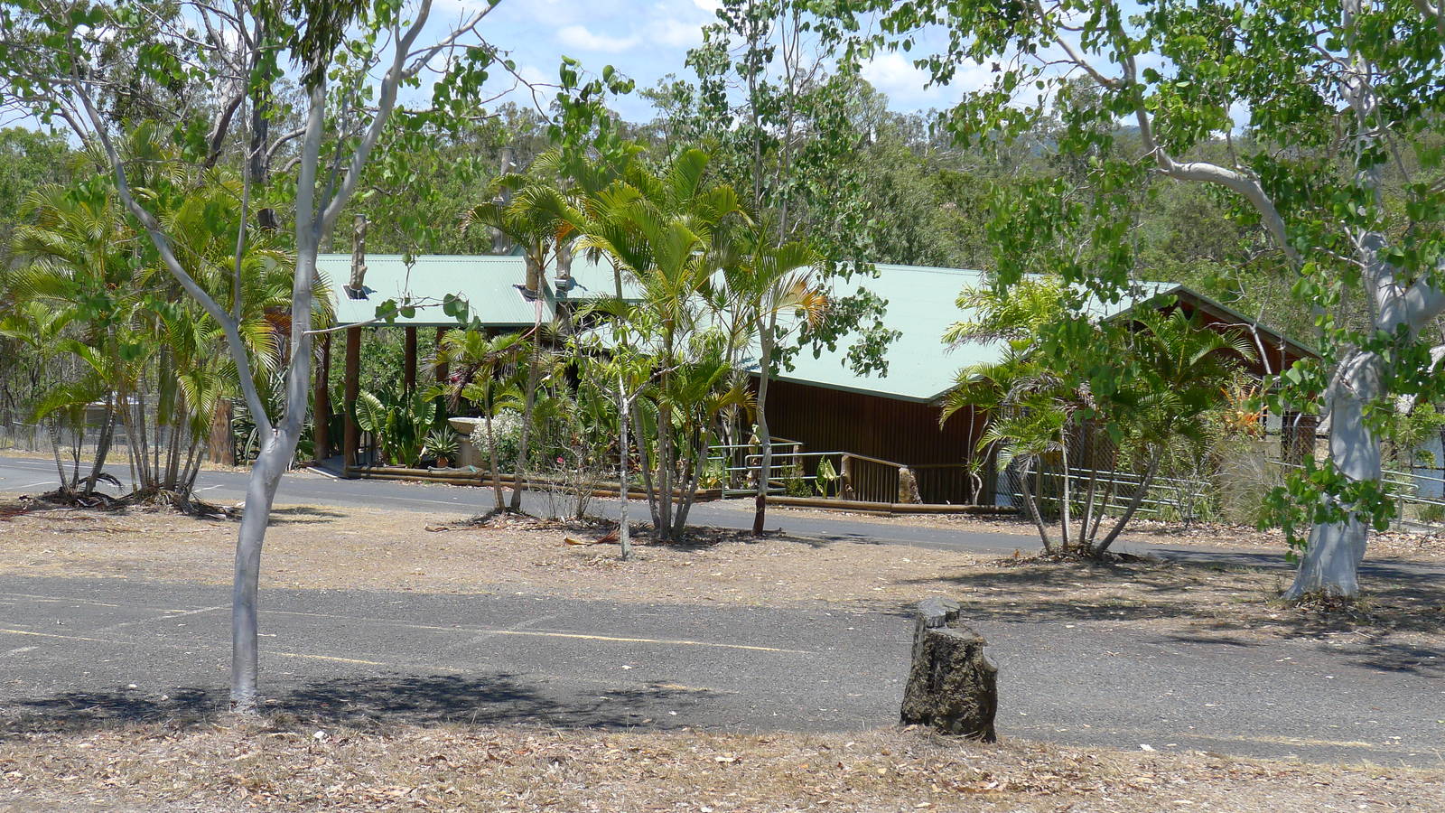 View of the Entrance Building from the carpark