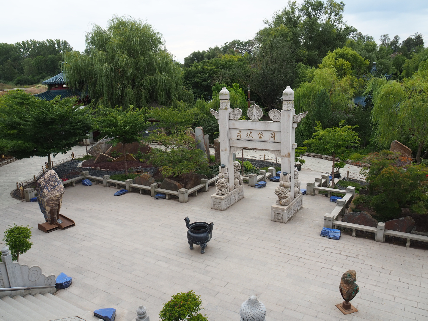 View of The Middle Kingdom from large Chinese temple yard, 2020-09-03