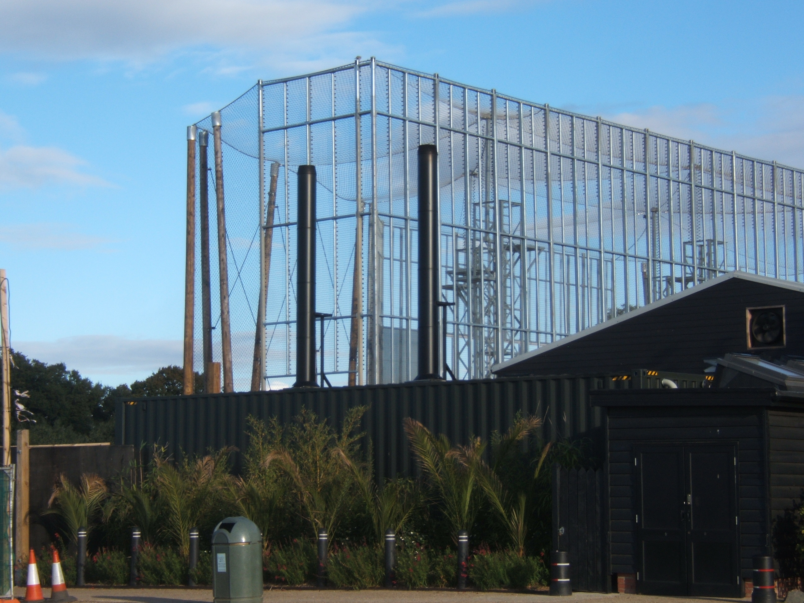 View of the new outdoor Chimp exhibit