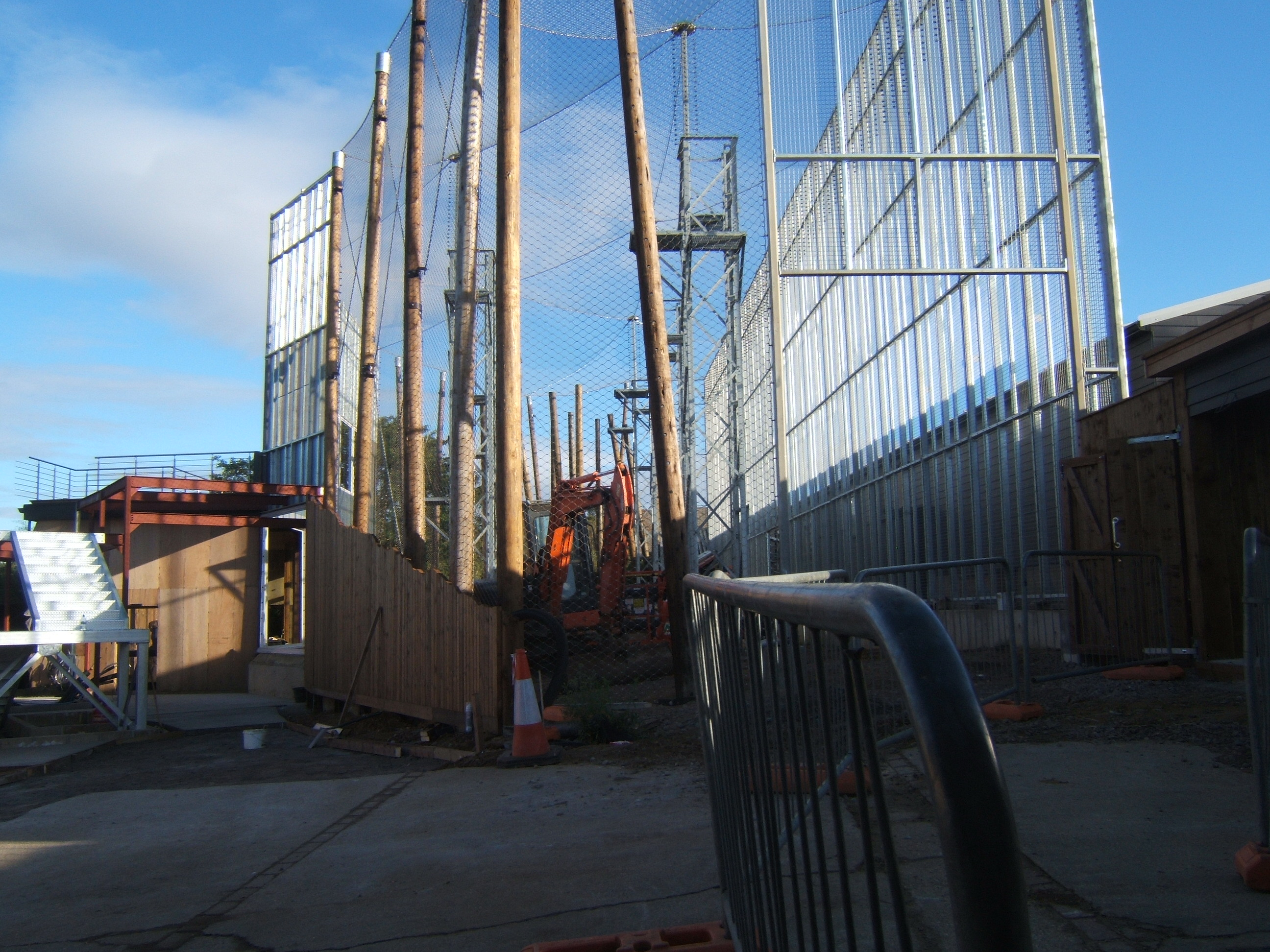 View of the new outdoor Chimp exhibit