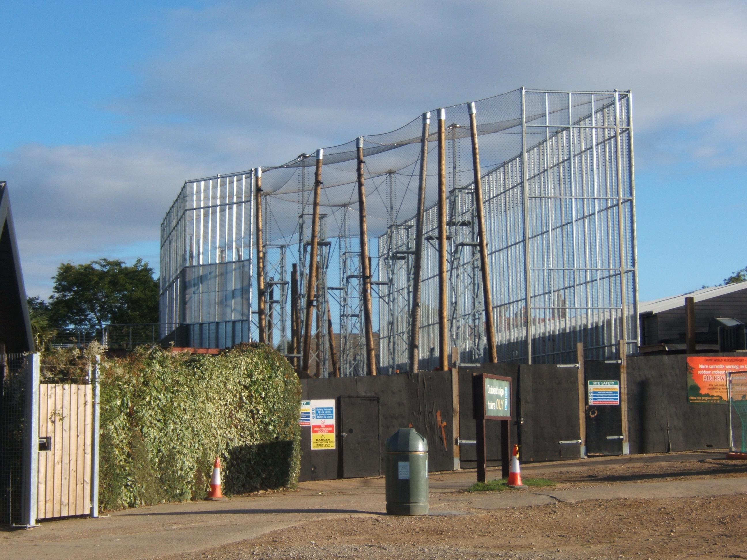 View of the new outdoor Chimp exhibit