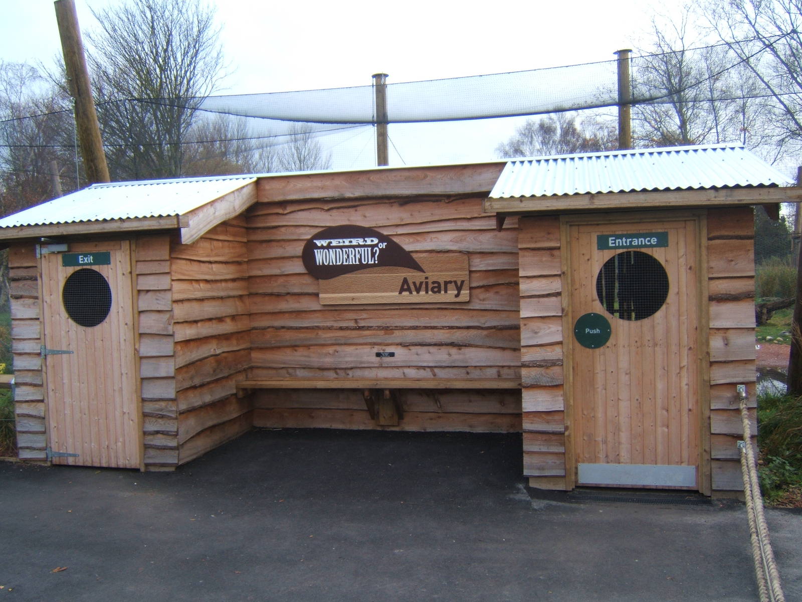 View of the new Weird and Wonderfull Aviary