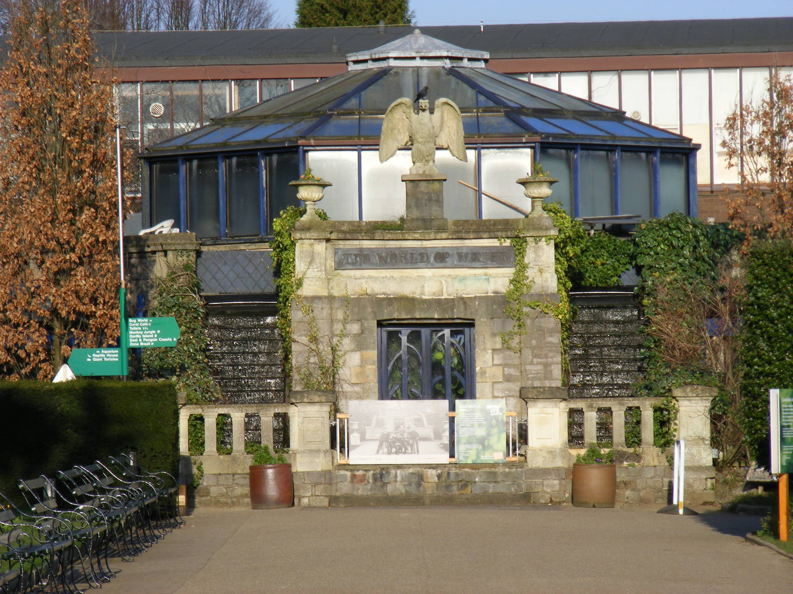 View of the old bear pit at Bristol Zoo, 6 March 2011
