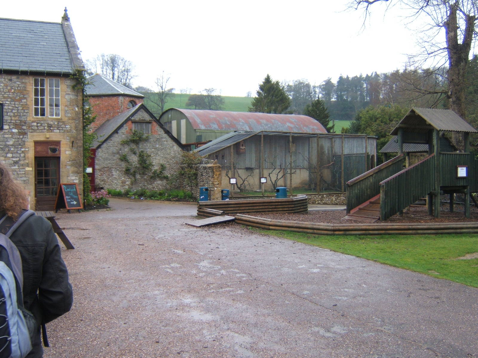 View of the old Elephant barn behind the aviary