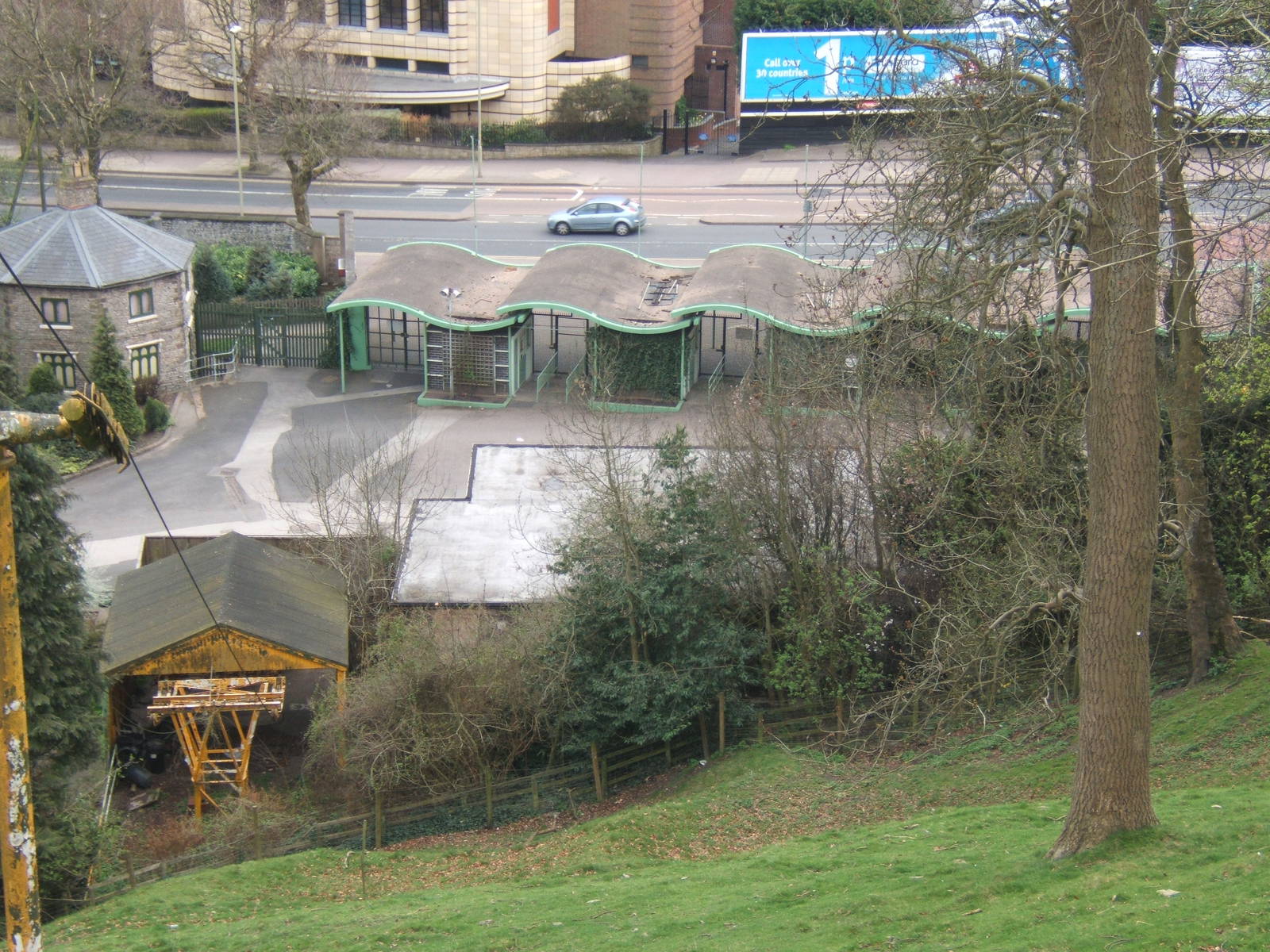 View of the old Entrance from the top of the zoo