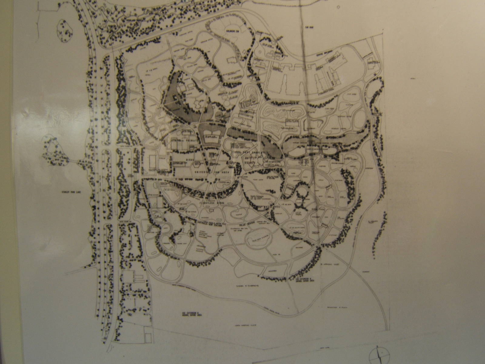 View of the original masterplan for Blackpool Zoo