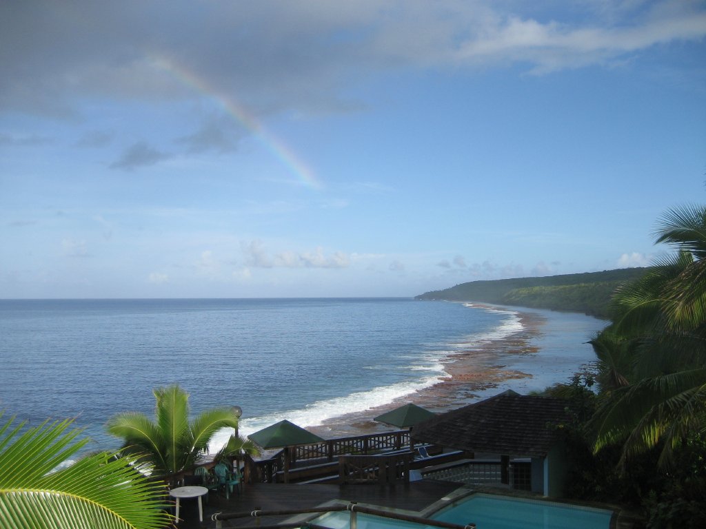 View of the reef flat and bay