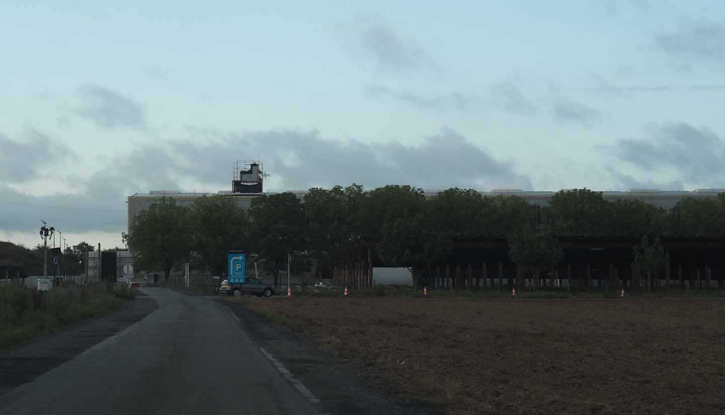 View of The Sanctuary under construction when approaching Pairi Daiza, 2025-09-01