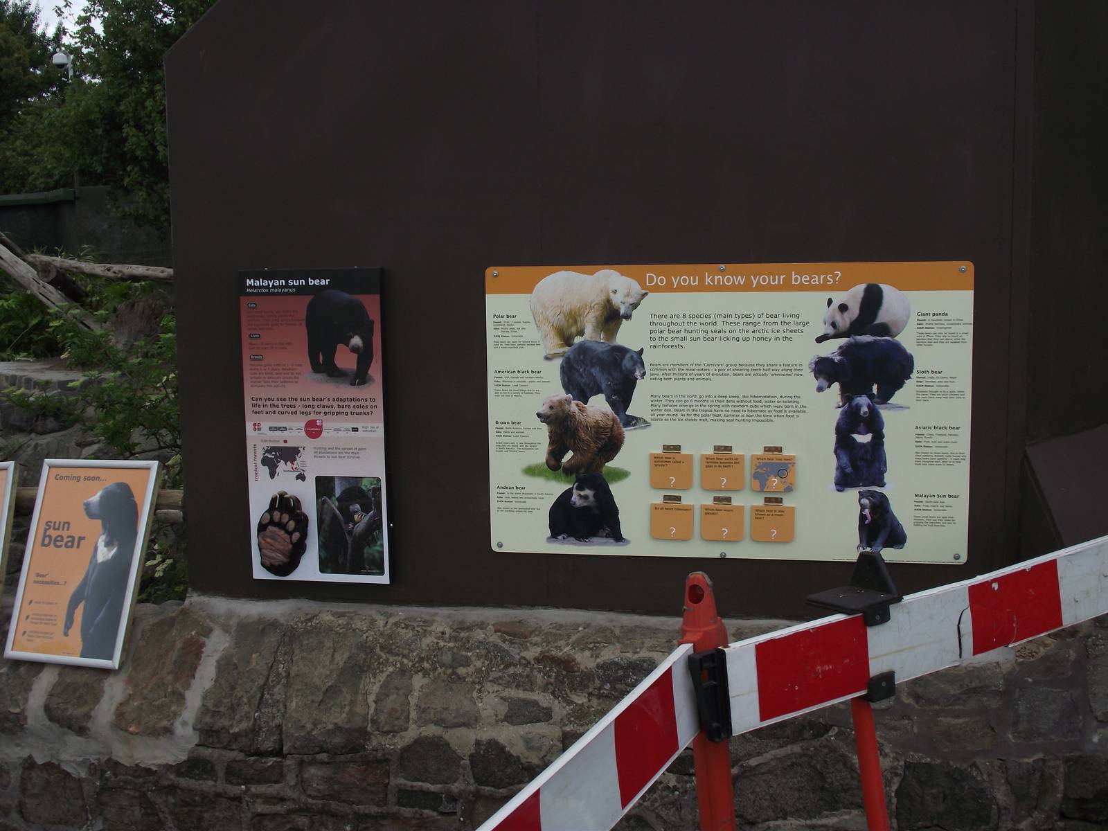 View of the sun bear enclosure