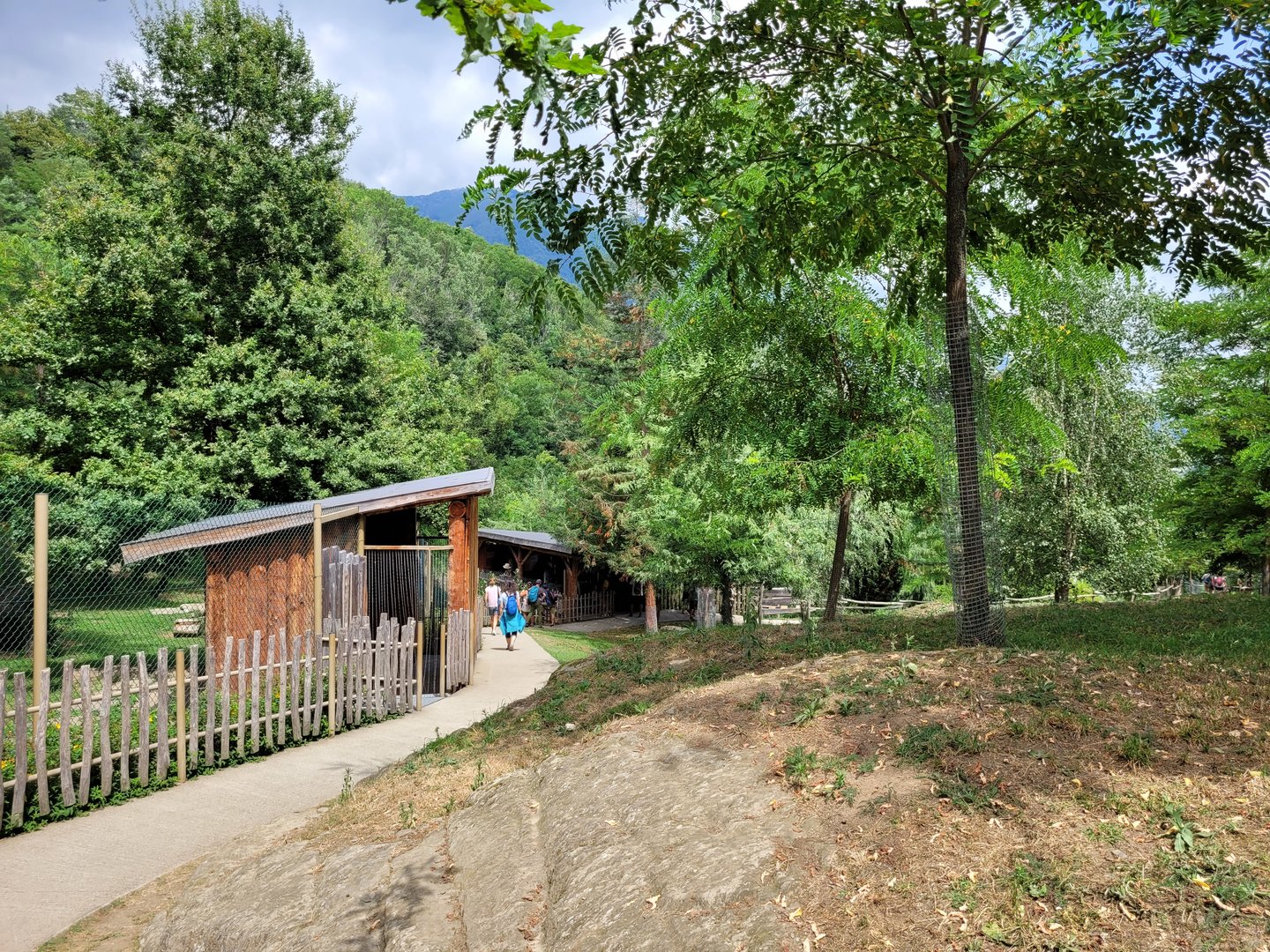 View of the wolf and ibex exhibits -Parc Animalier des Pyrénées (2023)