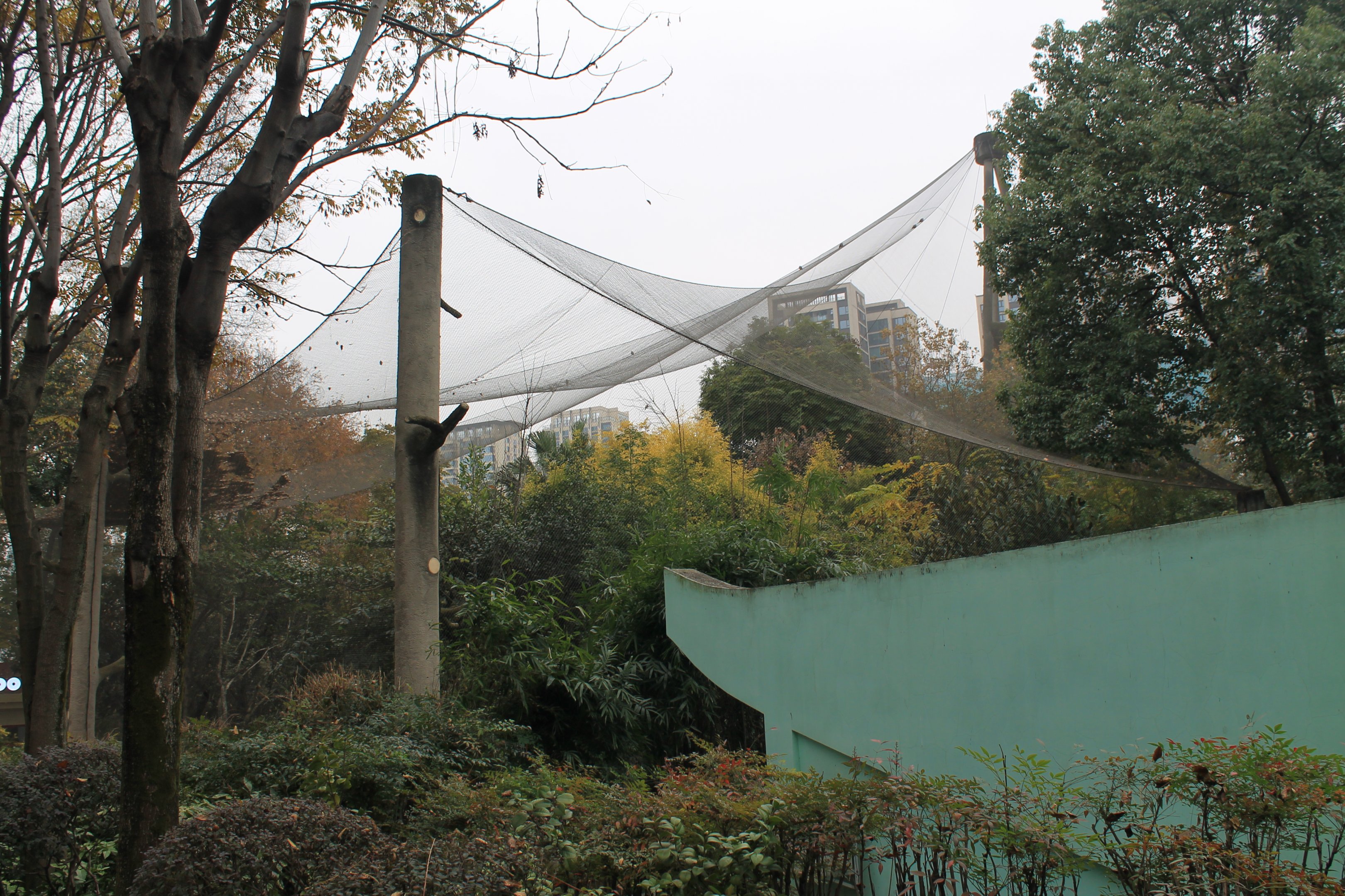 View of walk-through aviary