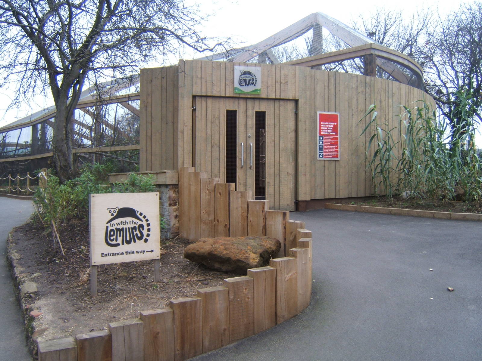 View of walk through Lemur enclosure
