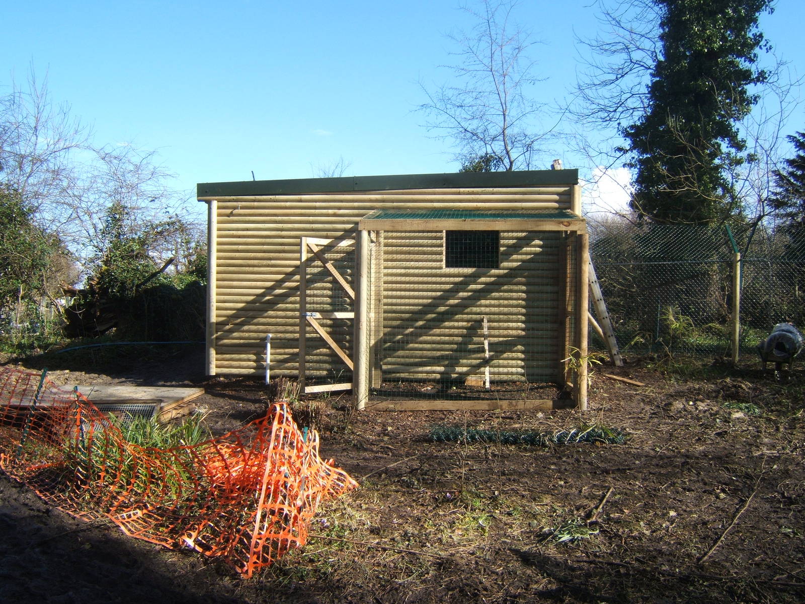 View of Wolf enclosure construction