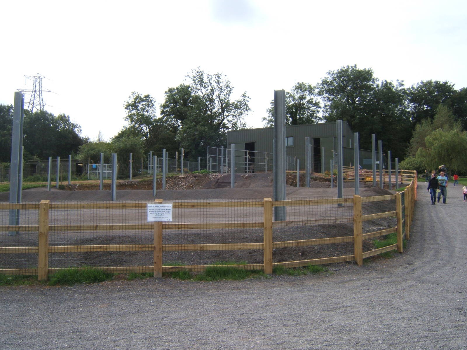 View of work on new Giraffe and Zebra hardstanding