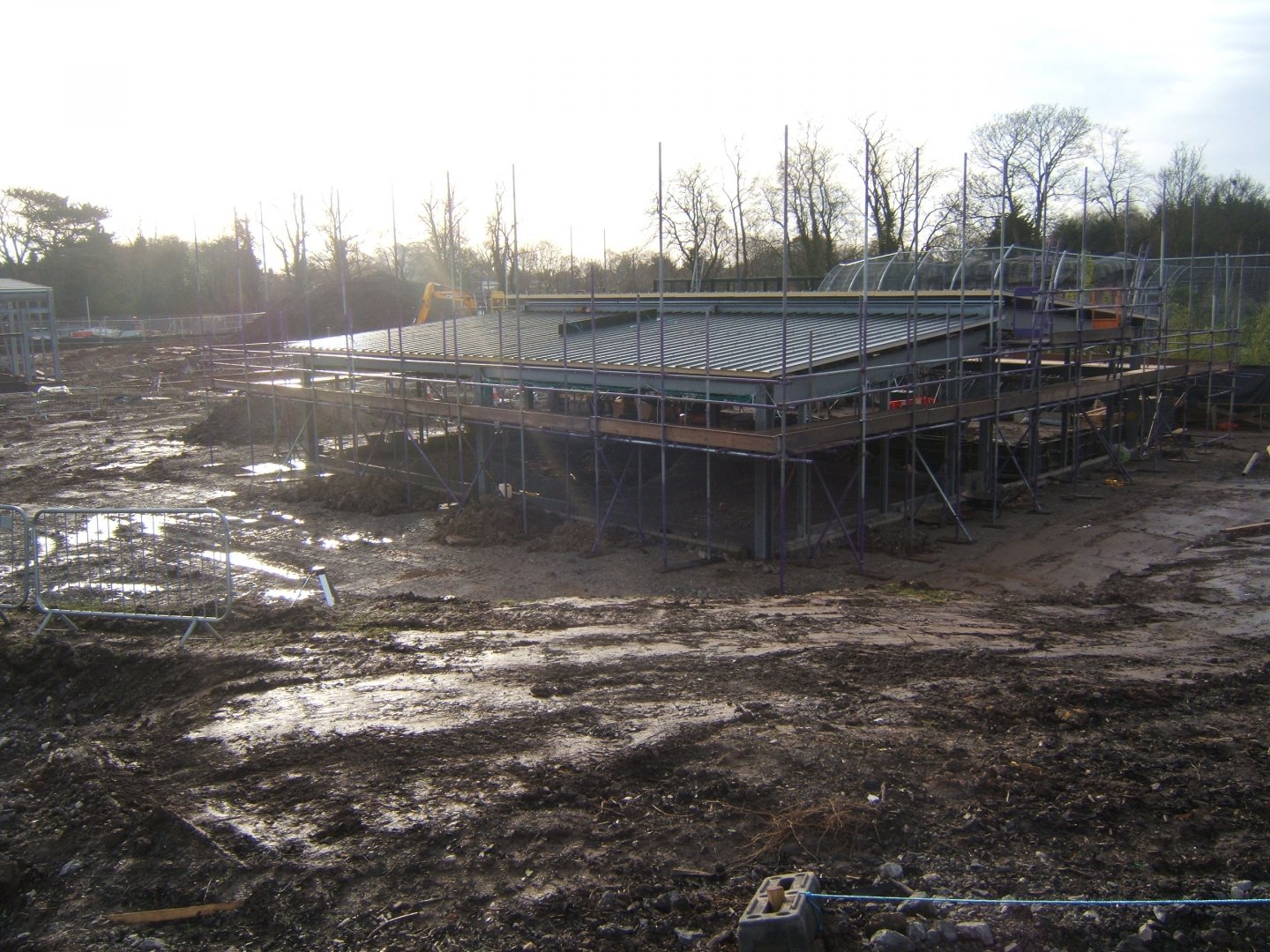 View of work on new Malayan Tapir House