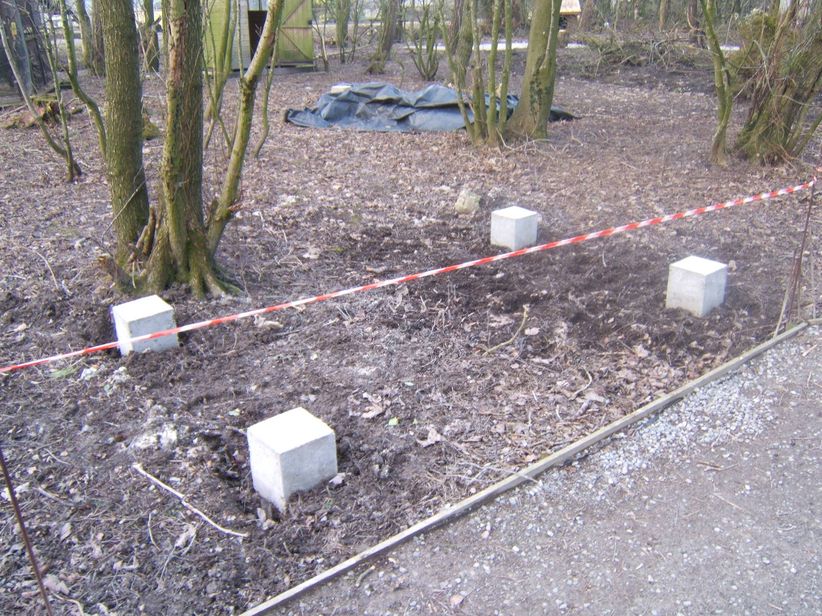 View of work on new outdoor classroom