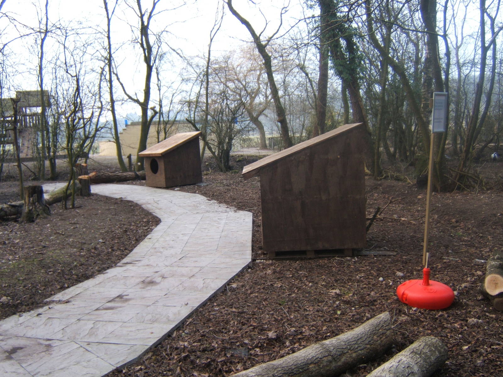 View of work on new outdoor classroom