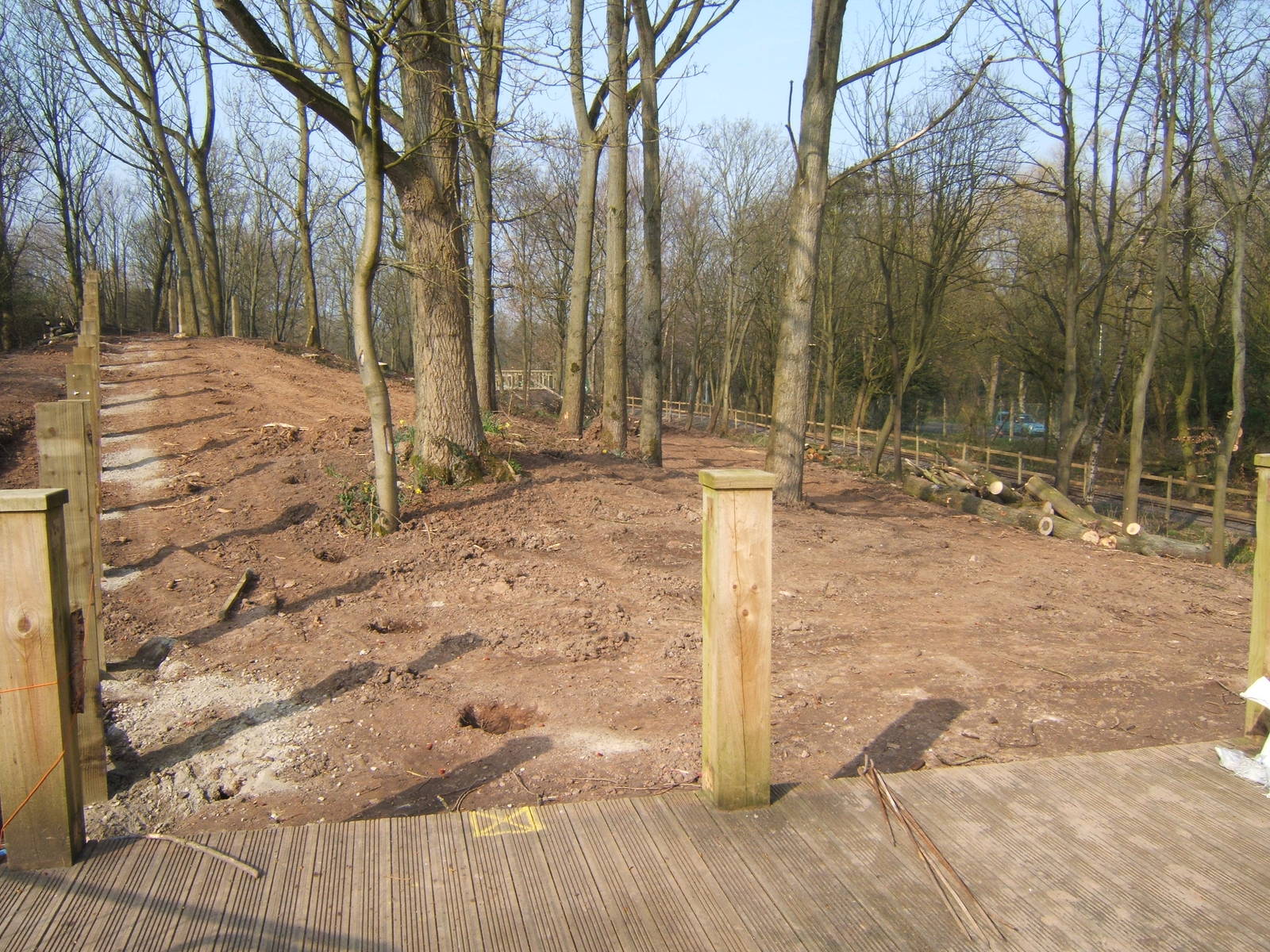 View of work on the new Iberian Wolf enclosure