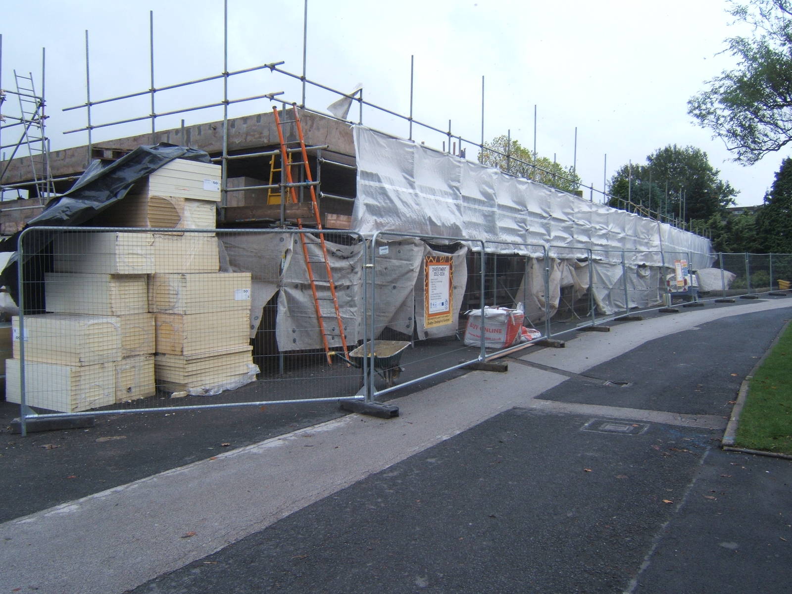 View of work on the shop