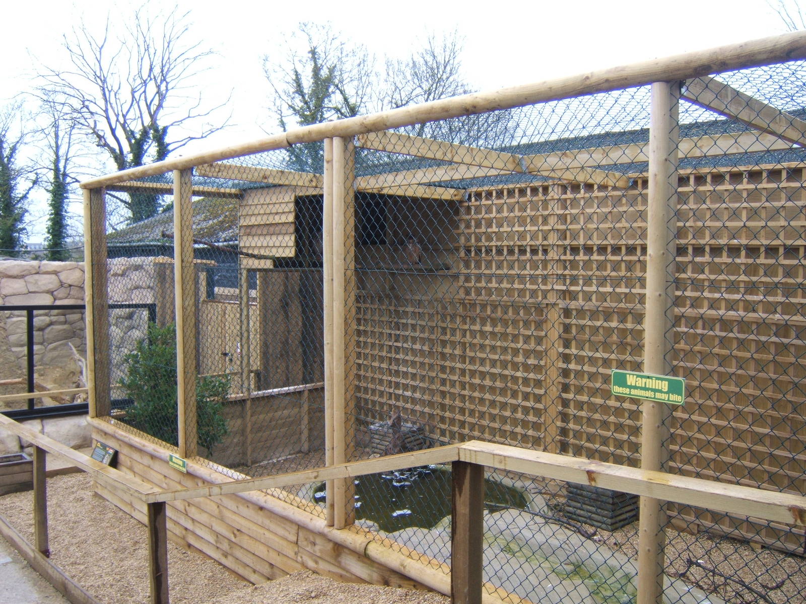 View on Bengal Eagle Owl aviary