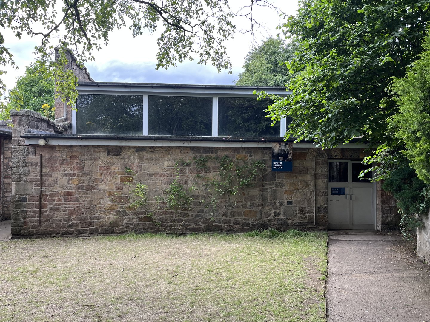 View outside Upper Indian rhino house 17.7.23