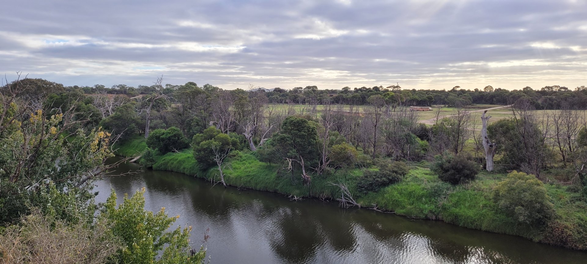 View over the main Savanah from outside the Zoo