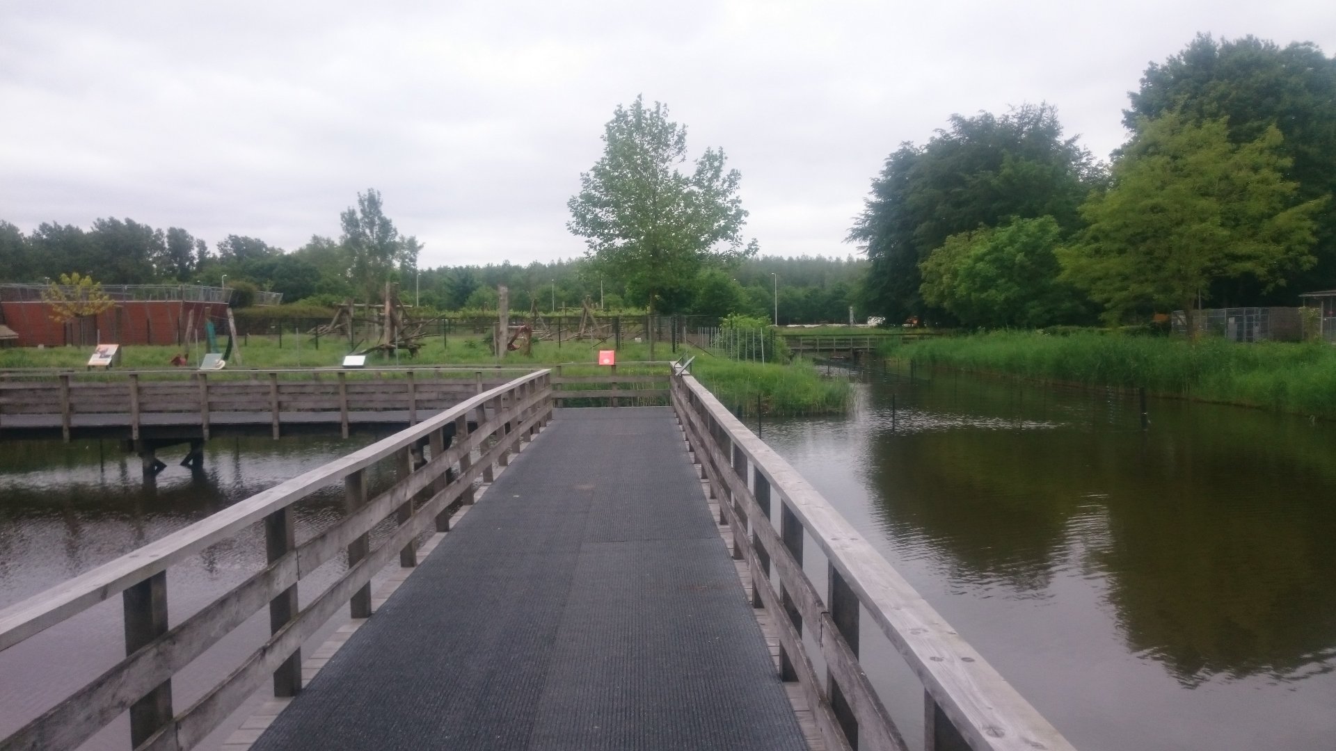 View to one of the Monkey-enclosures