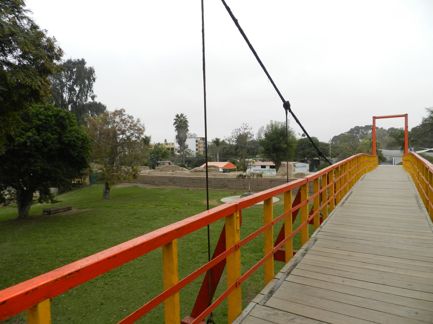View to the white-tailed deer exhibit - Parque de Las Leyendas