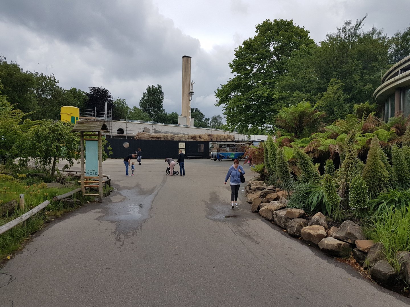 View toward building-site Gelada-enclosure