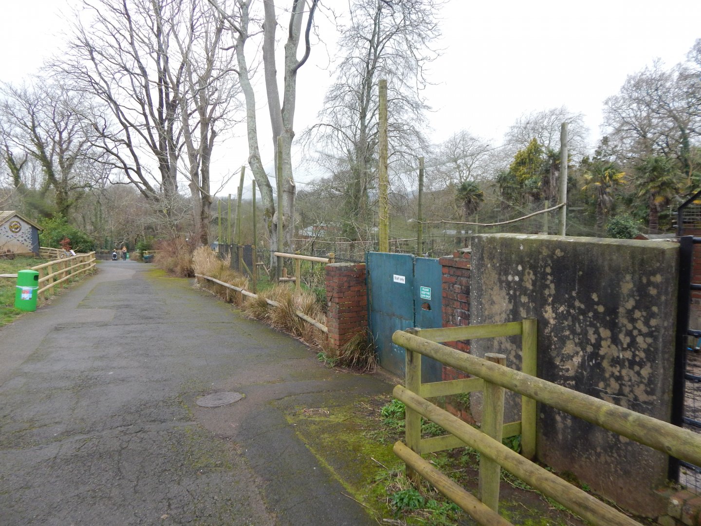View towards aviary for Western black-crowned crane and Sacred ibis 050224