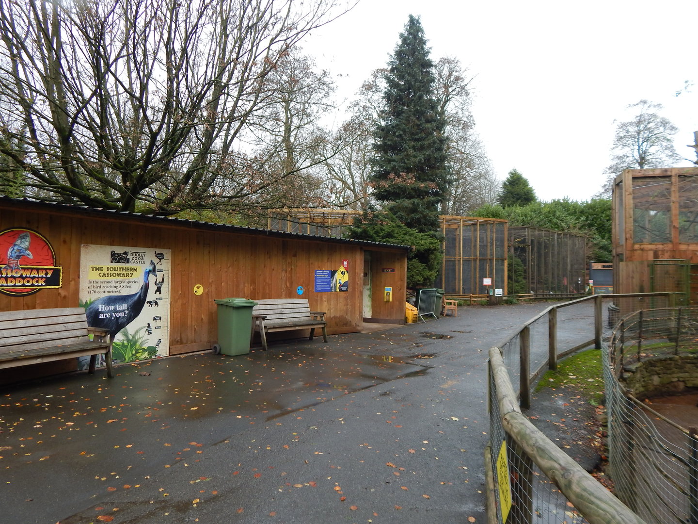View towards Cassowary enclosure and aviaries 241122