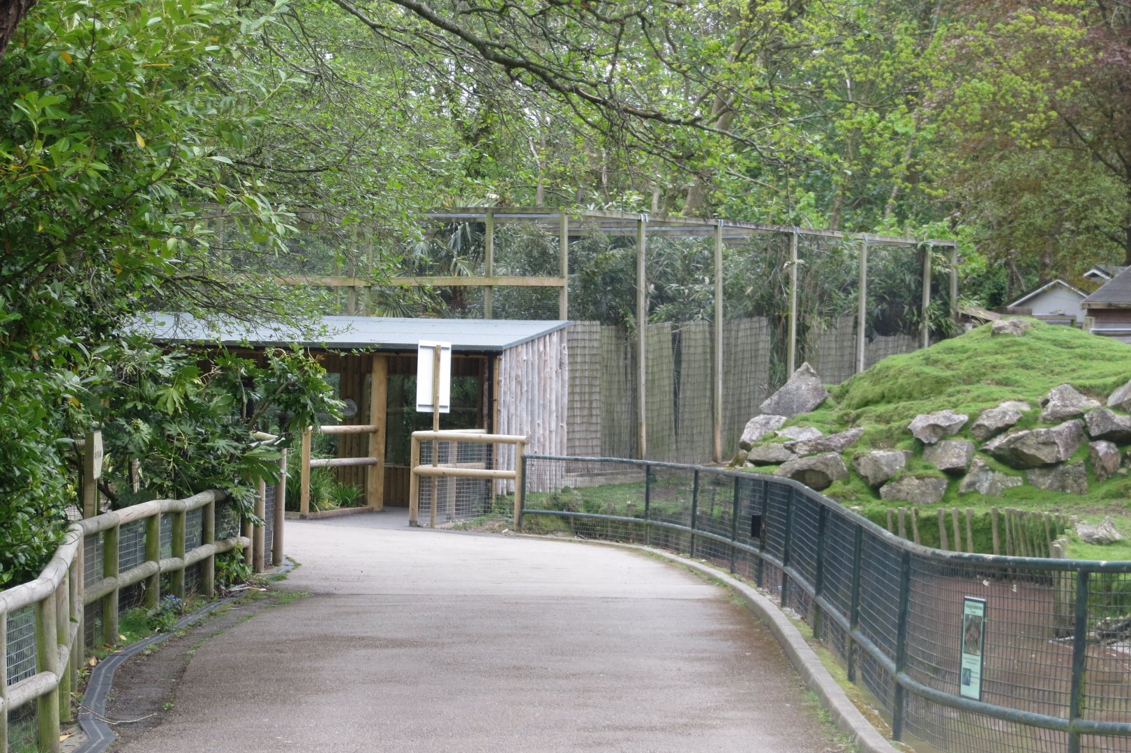 View towards Fishing cat enclosure 290419