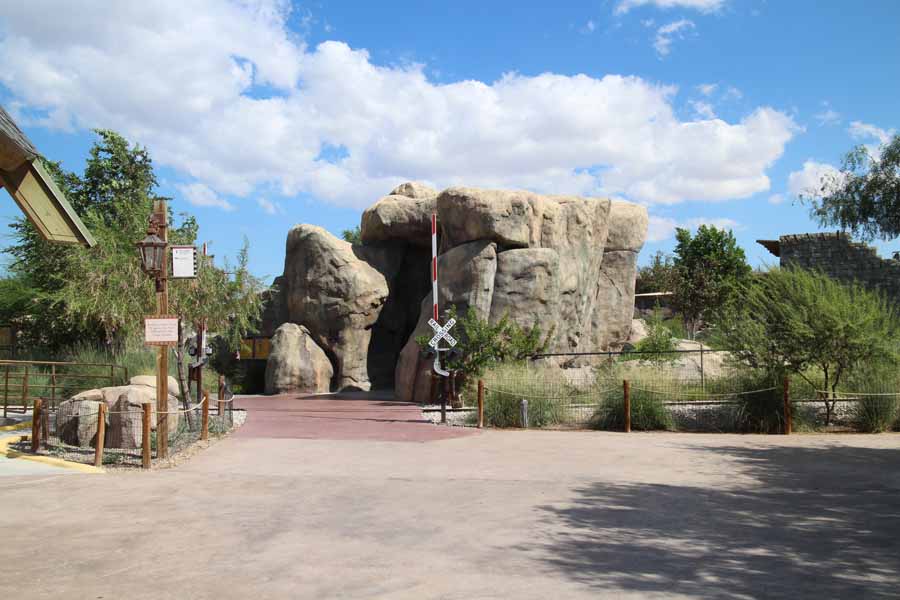view towards lion exhibit