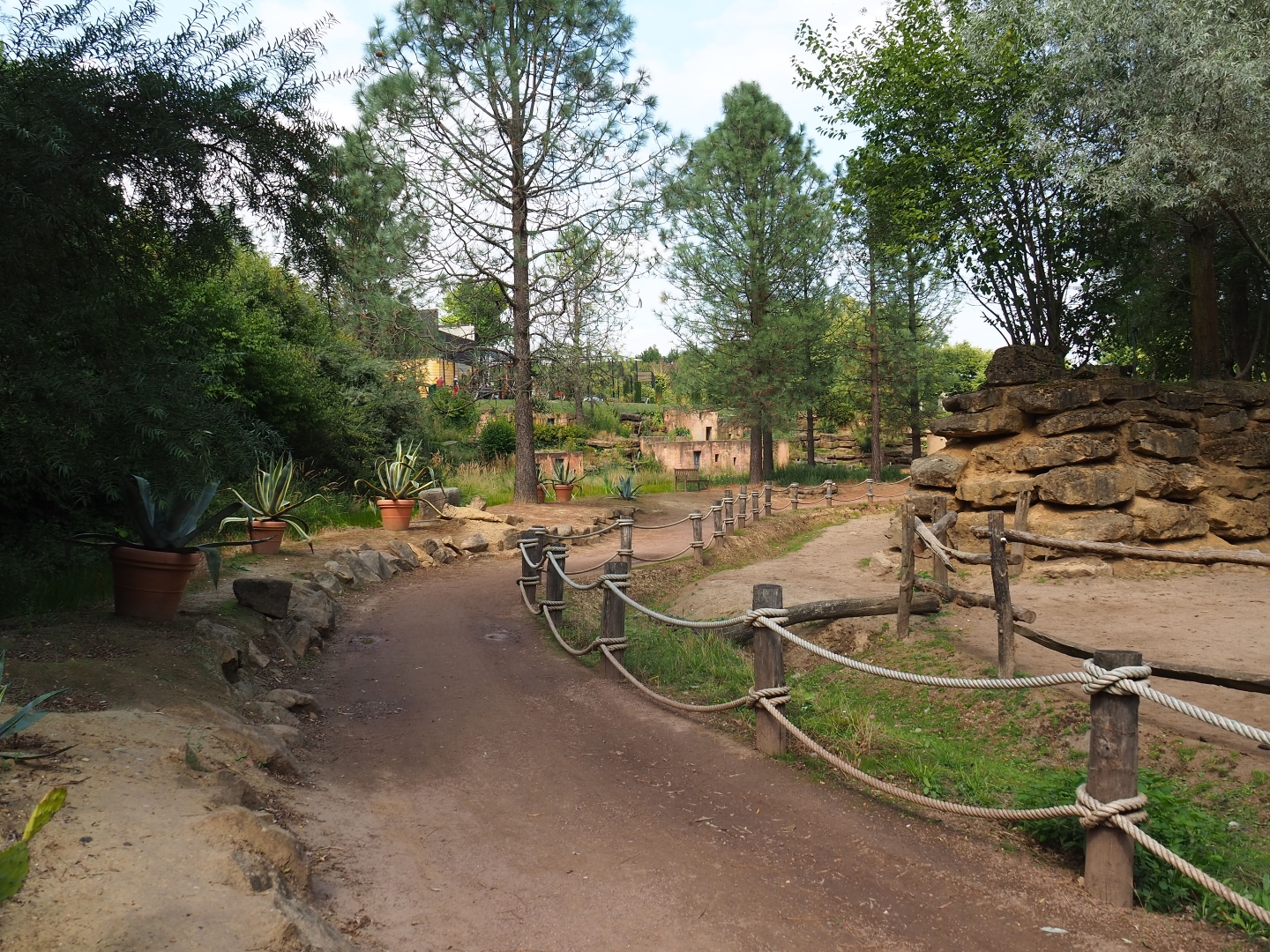 View towards Moroccan area and Bactrian camel padddock (Aug 28th, 2018)