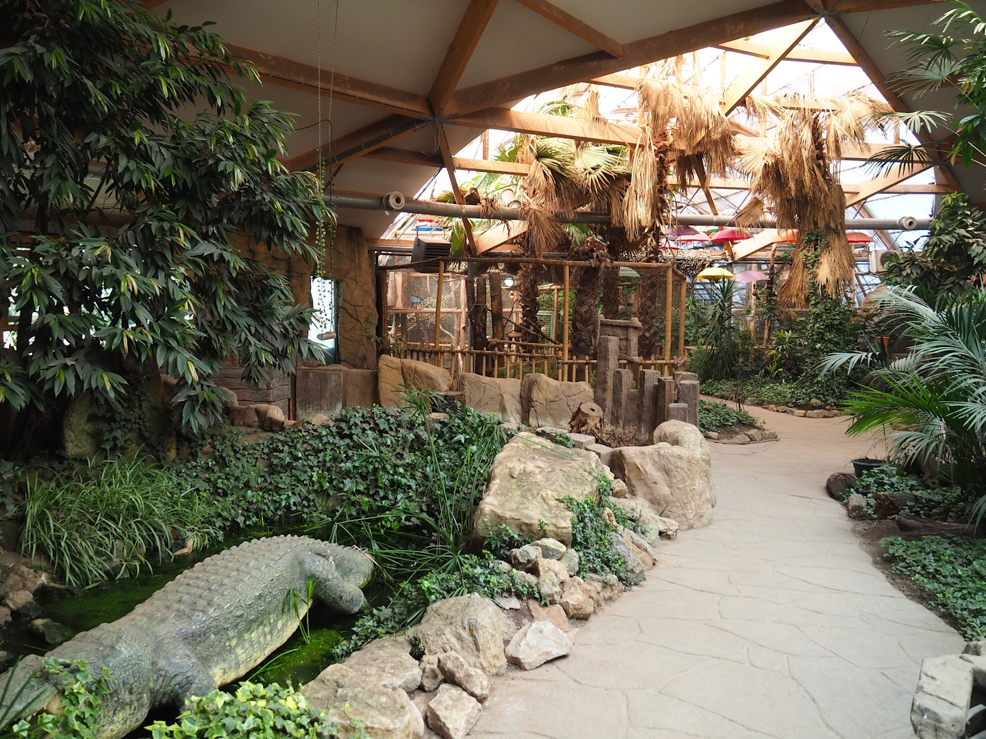 View towards the aviary section of the tropical building, 2023-05-19